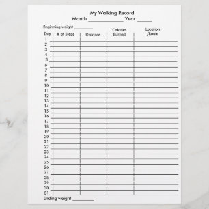 Flyer Minha carta gravada de passeio do podómetro da