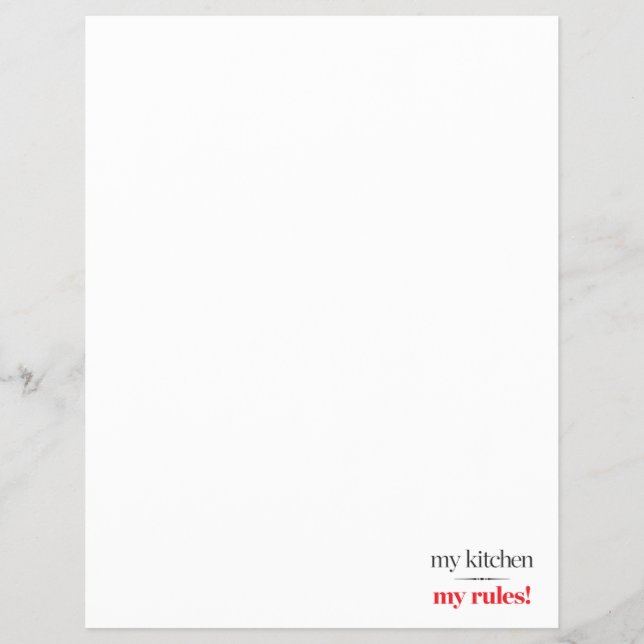 Flyer Minha cozinha, minhas regras (Frente)