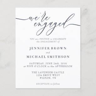 Flyer Minimal Navy Modern Engagement budget