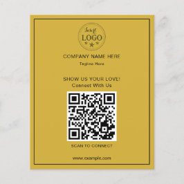 Flyer Minimalist Logo and QR Code Business Marketing
