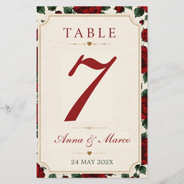 Flyer Minimalist Red Rose Elegant Floral Classic Rose (Frente)