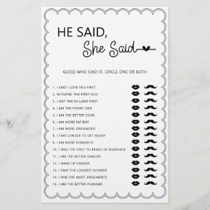 Flyer Minimalista disse que disse que chá de panela jogo