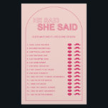 Flyer Minimalista disse que ela disse jogo de chá de pan<br><div class="desc">Projetado para coordenar com nossa Coleção de Tipo Negrito, este rosa que ele disse que ela disse que o jogo do chá de panela apresenta a trendy & popular arch com texto ousado em sotaques cor-de-rosa & fuchsia. Para personalização mais avançada deste design, por exemplo, alteração do layout, da fonte...</div>