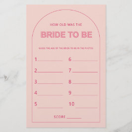 Flyer Minimalista Quantos anos tinha o jogo da noiva do 