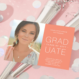 Flyer Mínimo de Foto de Anúncio de Graduação de Orç