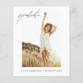 Flyer Mínimo de Foto de Anúncio de Graduação de Orçament