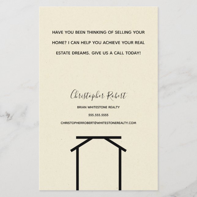 Flyer Mínimo de Imóveis Brancos (Frente)