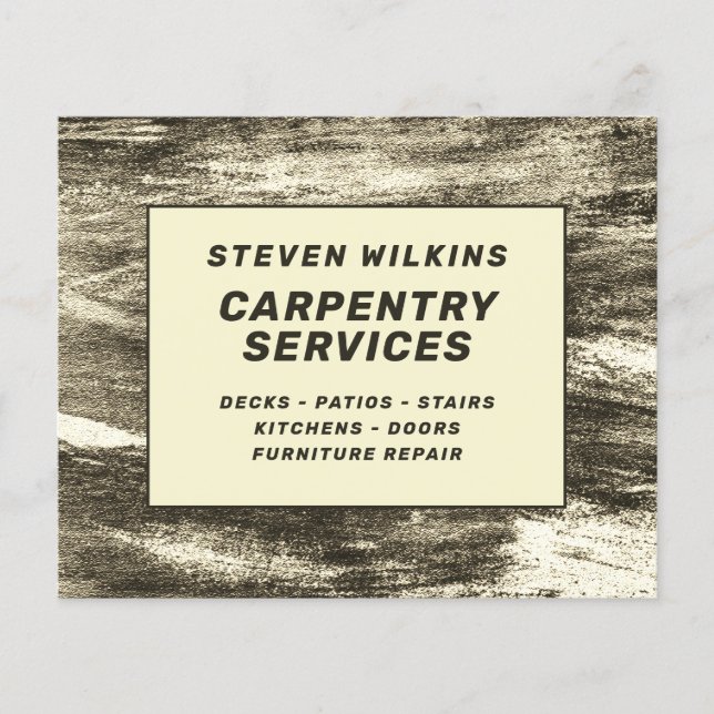 Flyer Mínimo de madeira falsa (Frente)