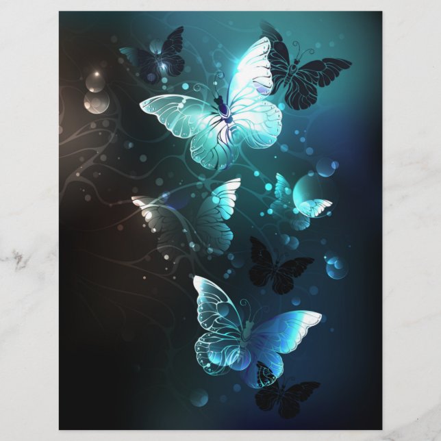 Flyer Mint Night Butterflies (Frente)