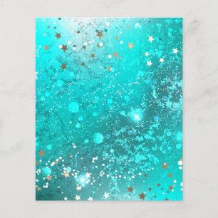 Flyer Mint Turquoise Foil Background