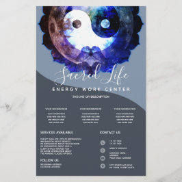 Flyer Místico Yin Yang, Serviço Espiritual Holístico