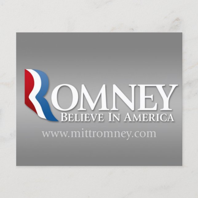 Flyer Mitt Romney para o Presidente 2012 (Frente)
