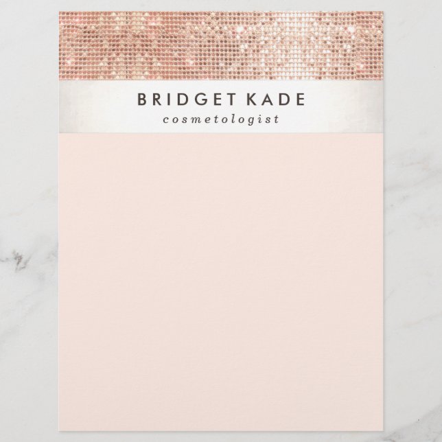 Flyer Moda e Bela Salão Faux Sequência de Cobre (Frente)