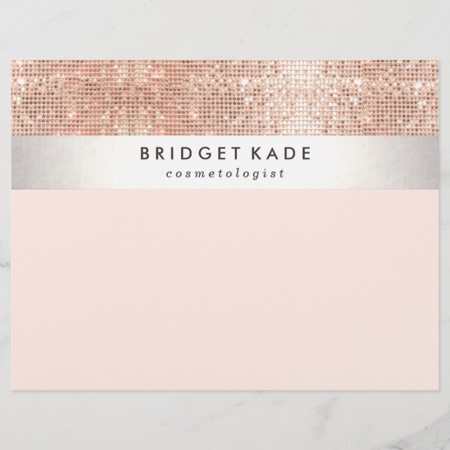 Flyer Moda e Bela Salão Faux Sequência de Cobre (Frente)