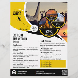 Flyer Modelo Amarelo viagem