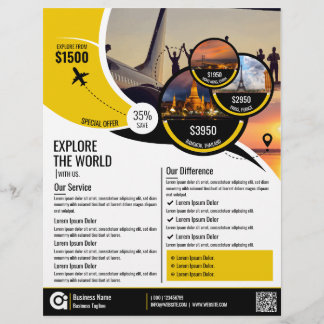 Flyer Modelo Amarelo viagem