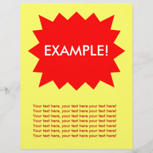 Flyer Modelo: Chamador de Atenção: Explosão Vermel