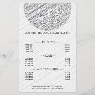 Flyer Modelo cinzento moderno da tabela de preços do