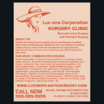 Flyer Modelo Clássico, Cirurgião Plástico, Cirurgia Plás<br><div class="desc">Modelo Clássico,  Cirurgião Plástico,  Folhetos Publicitários De Cirurgia Plástica Pela Loja De Cartão de visita.</div>