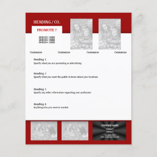 Flyer modelo - crie seu próprio 4,5"x5,6"