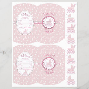 Flyer Modelo da caixa de sopro da menina do doce um mini