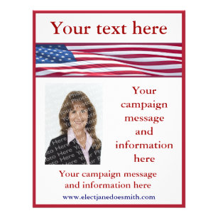 Flyer Modelo da Campanha Eleitoral de Bandeira Americana
