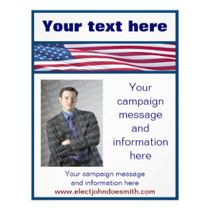Flyer Modelo da Campanha Eleitoral de Bandeira Americana