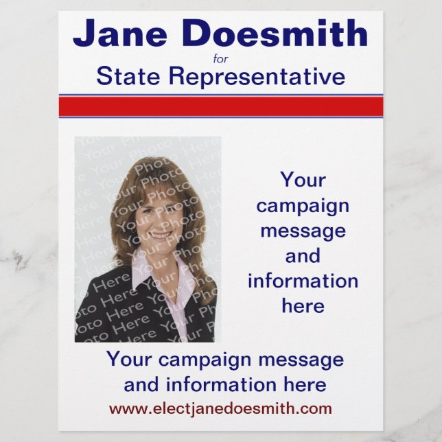 Flyer Modelo da Campanha Eleitoral Política (Frente)