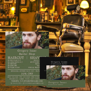 Flyer Modelo de barba de gengibre, publicidade masculina