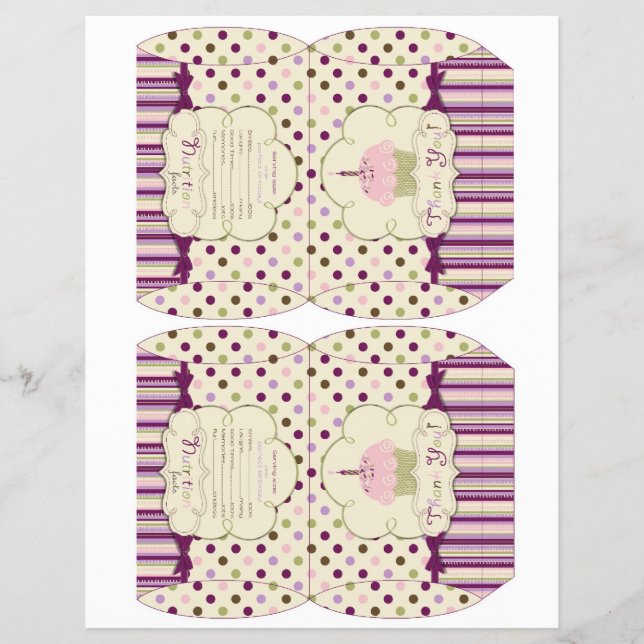 Flyer Modelo de caixa de doces ponto de amora (Frente)