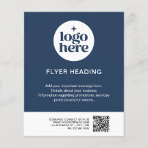 Modelo de Código QR de Negócios Azul Moderno Perso