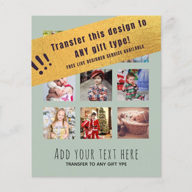 Flyer Modelo de Colagem de Fotos (Frente)