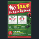 Flyer Modelo de Corte de Grama Paisagista<br><div class="desc">Promova seu setor de serviços de corte de grama paisagístico personalizando esta design de modelo de meia página (8, 5" x 5, 5"). Adicione seu logotipo para obter uma marca mais eficaz. Personalize as ofertas do cupom no folheto para atrair clientes potenciais. Excelente para enviar.</div>