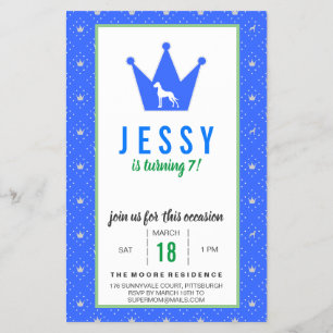 Flyer Modelo de Dogue Alemão para Aniversário de Cachorr