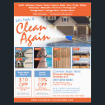 Flyer Modelo de EDDM de Panflagem de Energia de Pressão<br><div class="desc">Personalize e personalize este design de modelo profissional de lavagem de pressão (lavagem de energia) para a tomada de ar para atender às necessidades de sua empresa/empresa. Este modelo de lavagem de pressão mostra imagens das superfícies antes e depois da lavagem de pressão. Adicione seu logotipo para obter uma marca...</div>