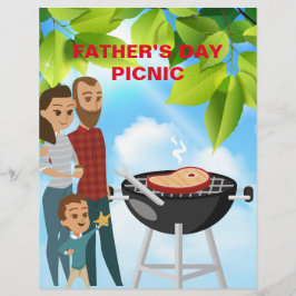 Flyer Modelo de Evento de Picnic de dia de os pais