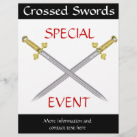 Modelo de Folhas Medievais Cruzadas