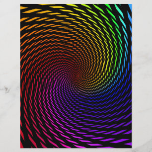 Flyer Modelo de folheto: design espiral colorido
