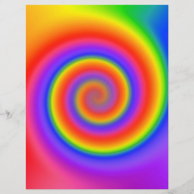 Flyer Modelo de folheto: design espiral colorido (Frente)