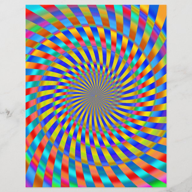 Flyer Modelo de folheto: design espiral colorido (Frente)