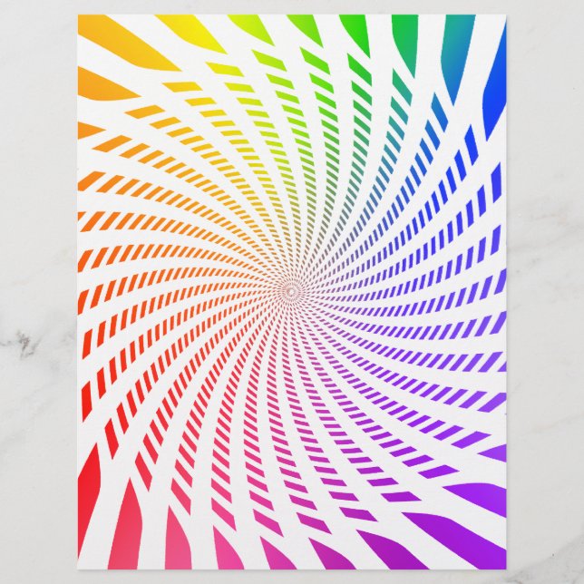 Flyer Modelo de folheto: design espiral colorido (Frente)