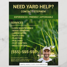 Flyer Modelo de Foto Personalizado para Cuidados com o J