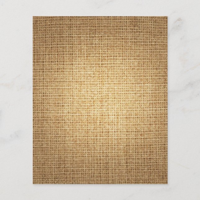 Flyer Modelo de Fundo Burlap (Frente)