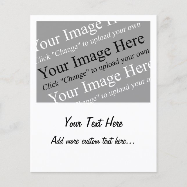 Flyer Modelo de Imagem Personalizada e Texto para Folhet (Frente)