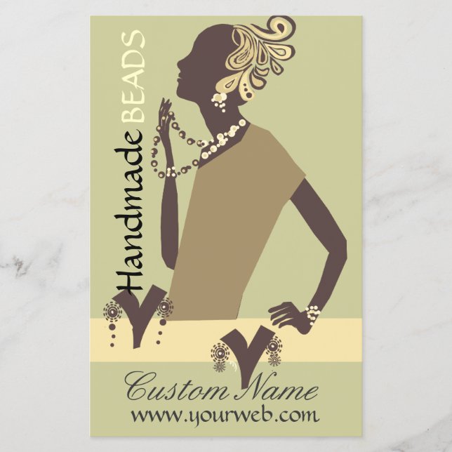 Flyer Modelo de jóia da moda Mulher moderna Conta (Frente)