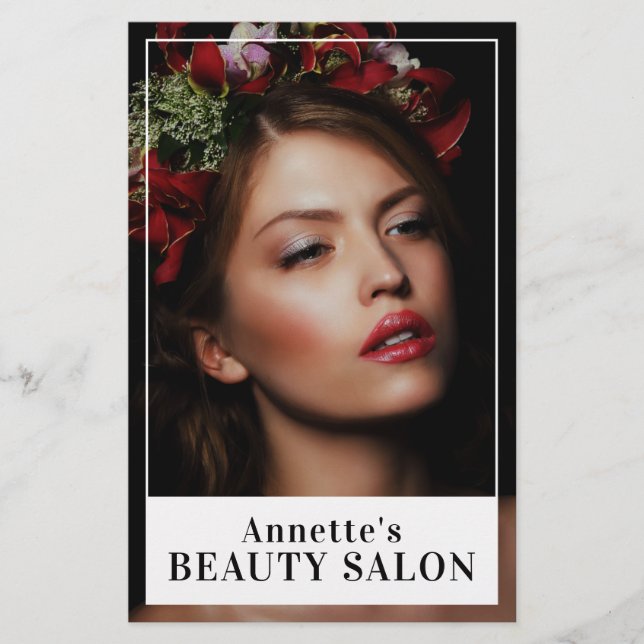 Flyer Modelo de menina de beleza (Frente)