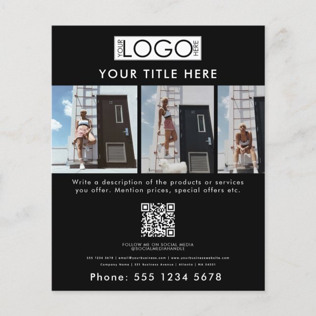 Flyer Modelo de Moda de Beleza do Promocional Comercial  (Frente)