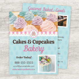 Flyer Modelo de Panificação de Bolos e Cupcakes