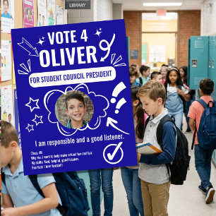 Flyer Modelo de votação do Conselho Escolar para Criança