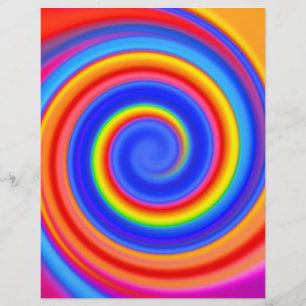 Flyer Modelo: Design espiral colorida